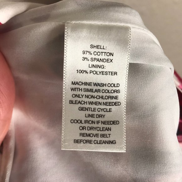 WHBM Pink Floral High Rise A-Line Skirt - Picture 6 of 9